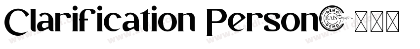 Clarification Person字体转换